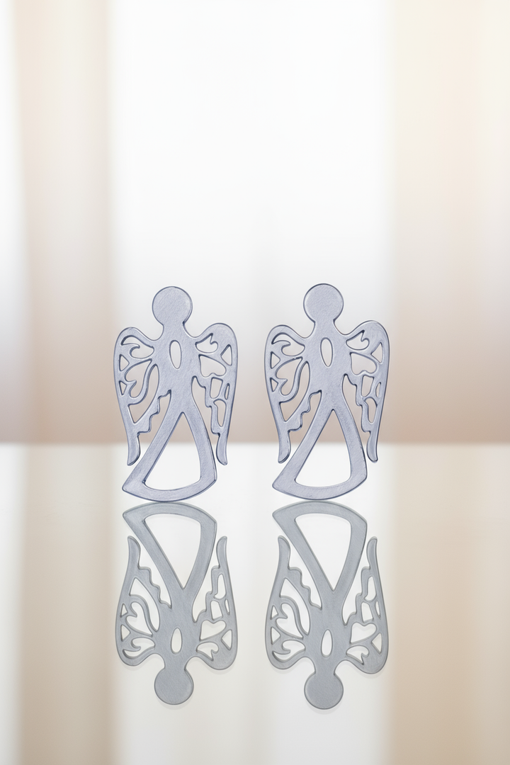 Silver Angel Earrings
