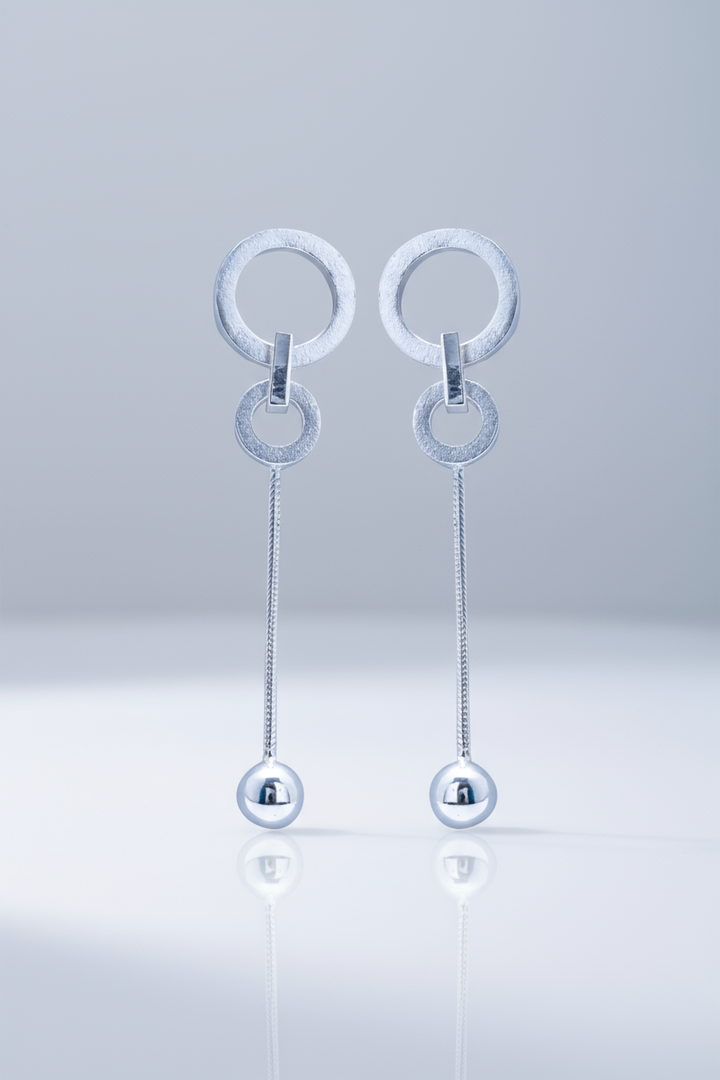 Silver Double Hoop Earrings