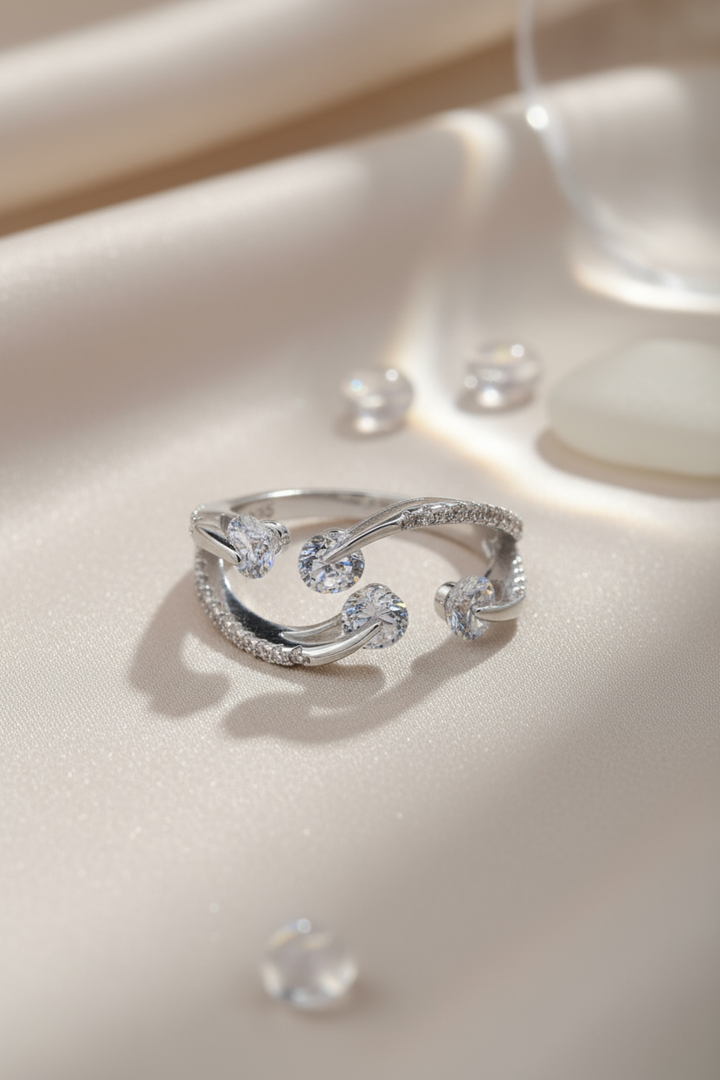 Silver 4 Twinkle Ring