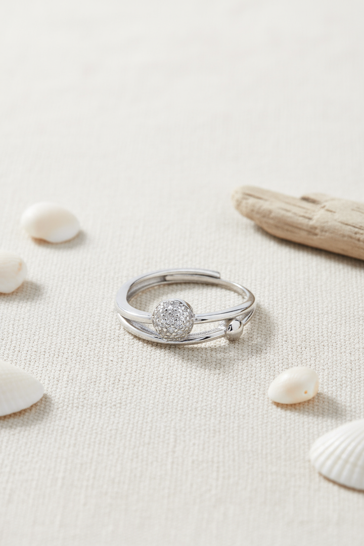 Silver Stone Stacy Ring