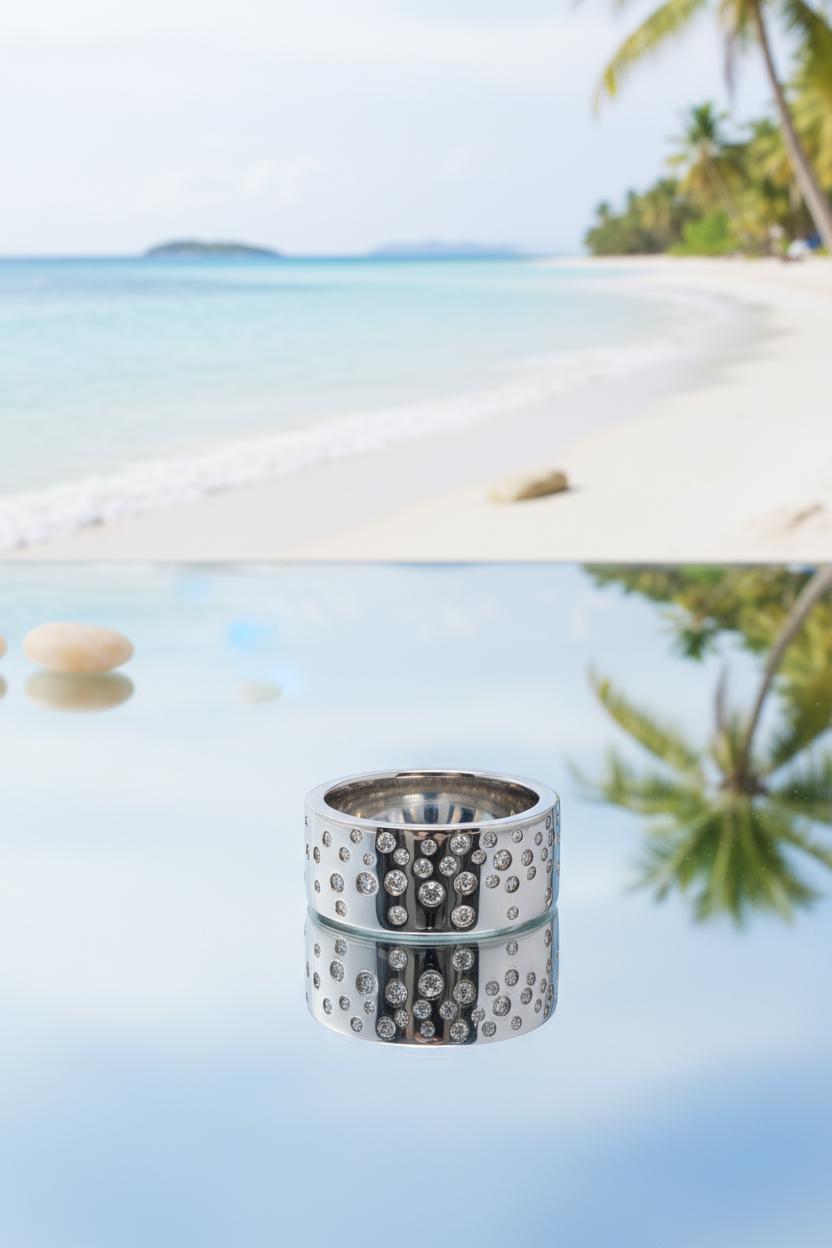 Silver Star Cluster Ring