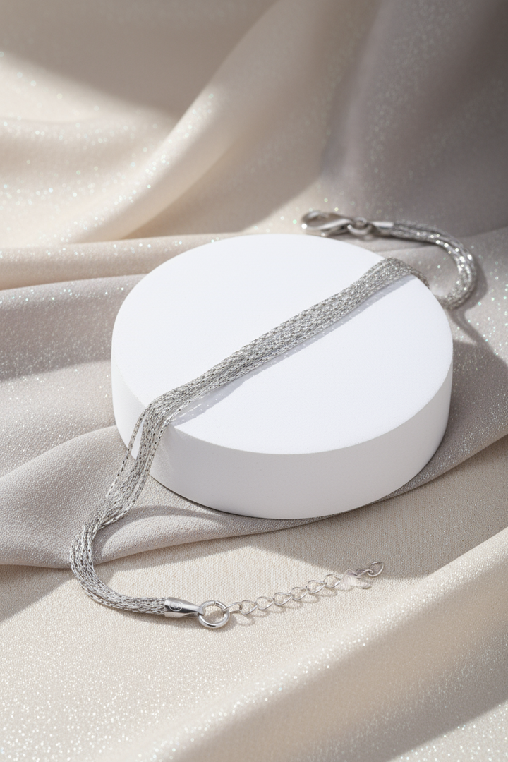 Silver Multi-layered Bracelet