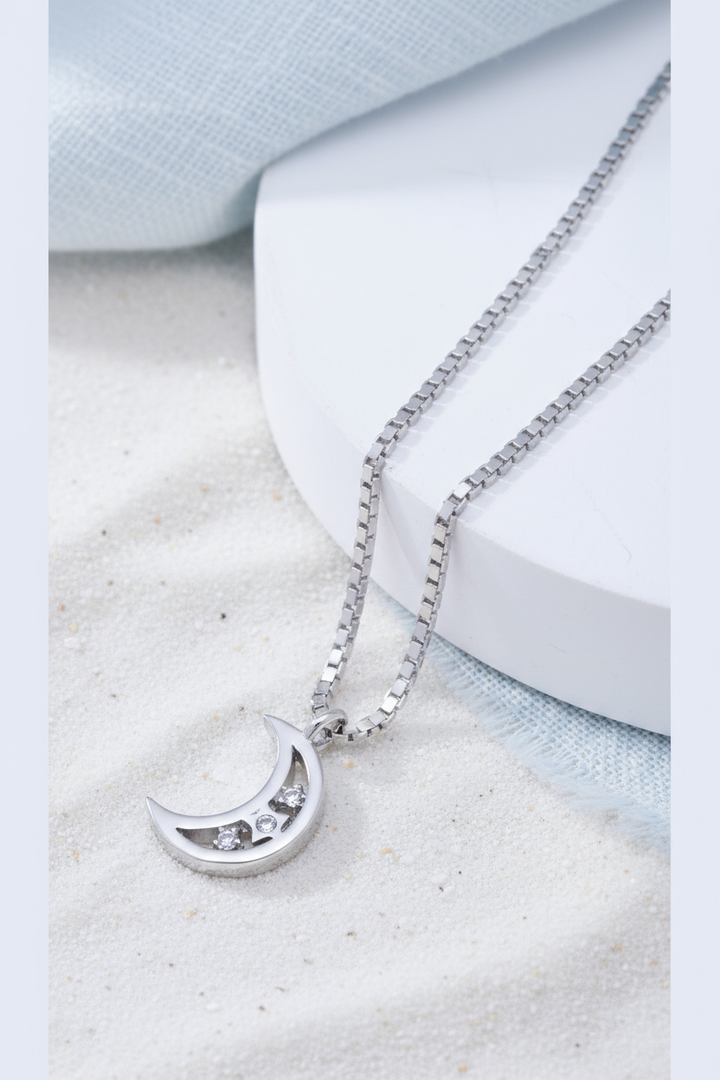 Silver Moon Charm