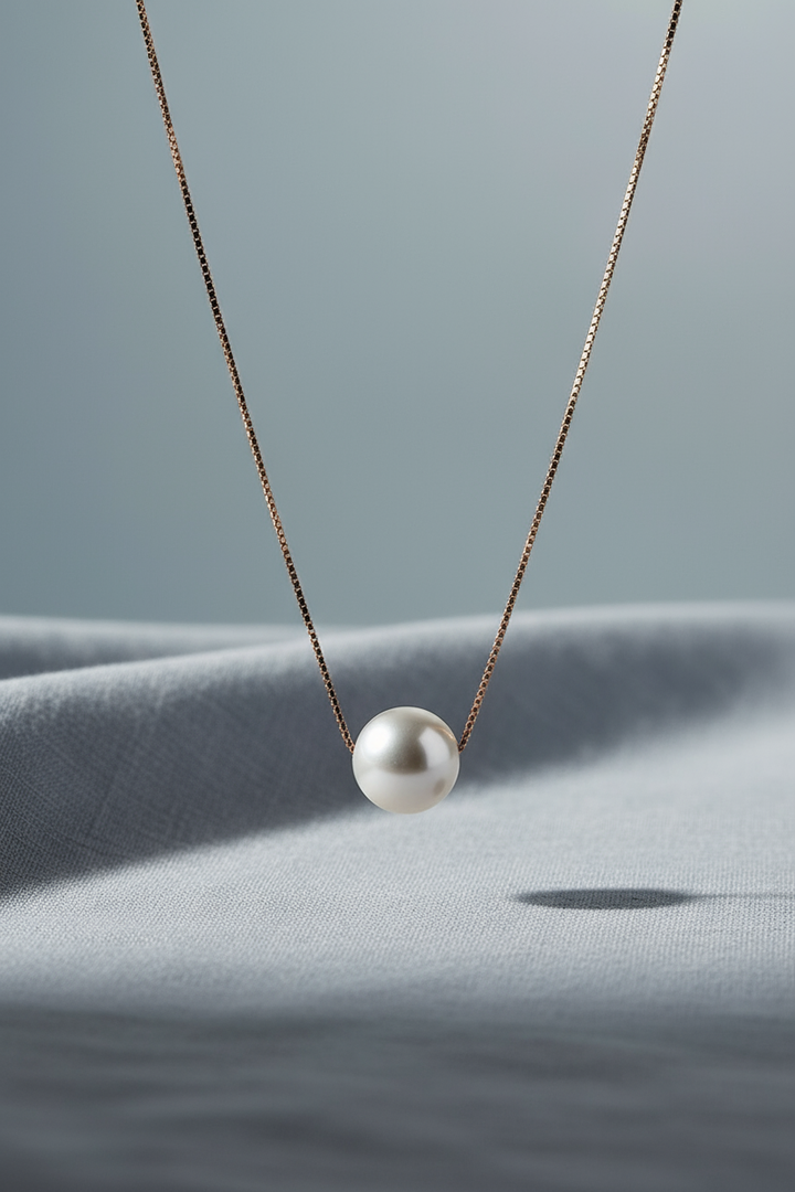 Silver Oncy Pearl Pendant (Rosegold)