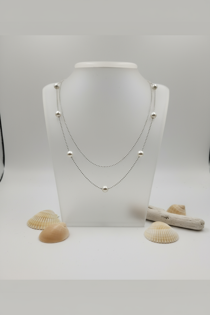 Silver Pearl Necklace