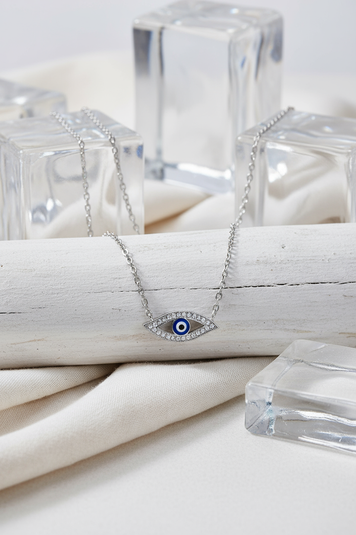 Silver Veerie Pendant - Evil Eye