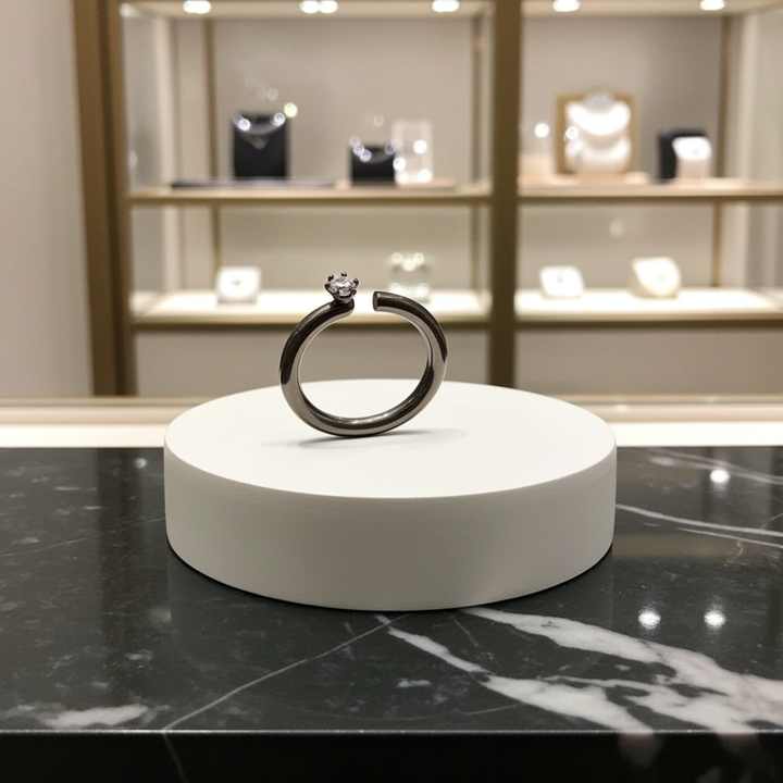 Black Silver Queen Ring