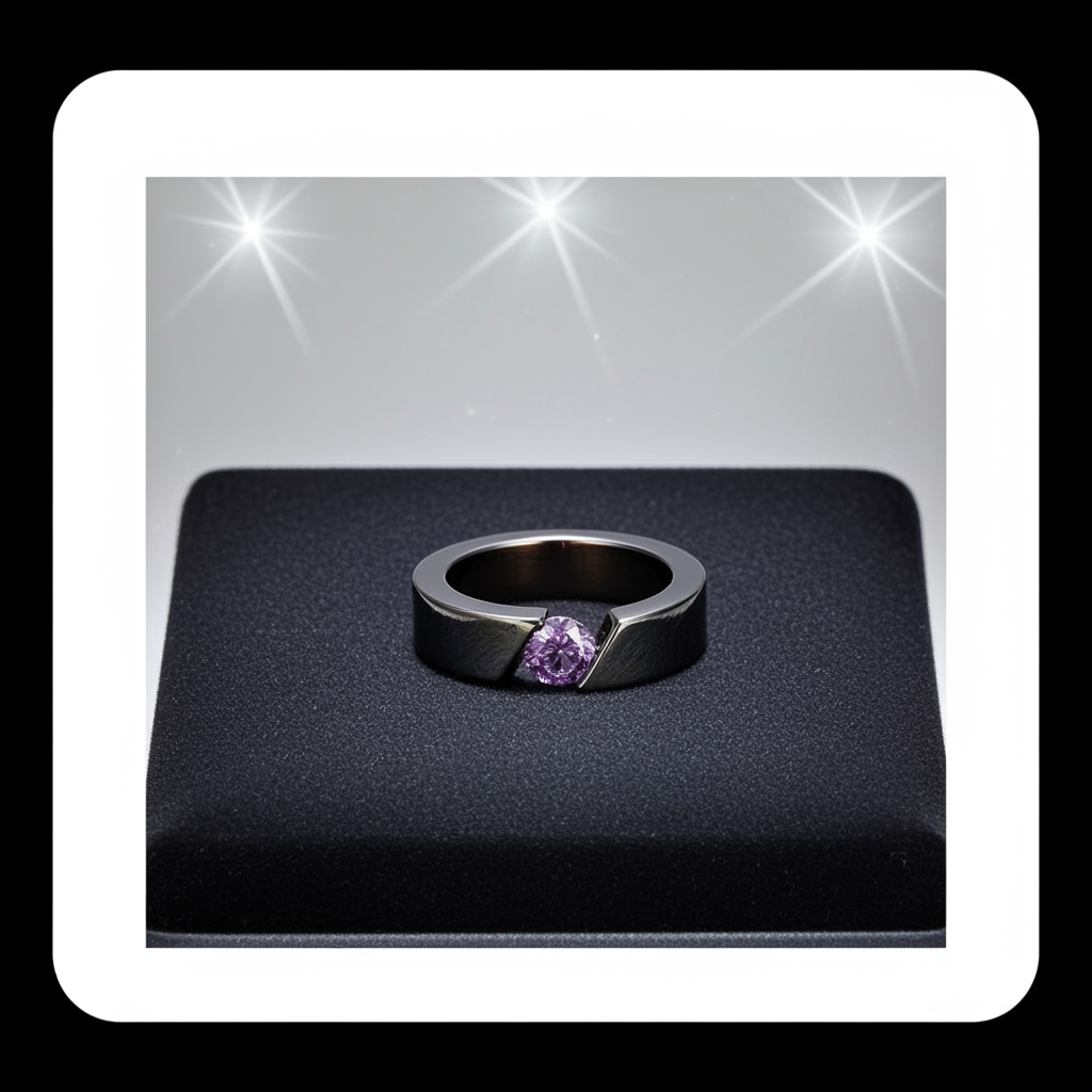 Black Silver Magneto Ring