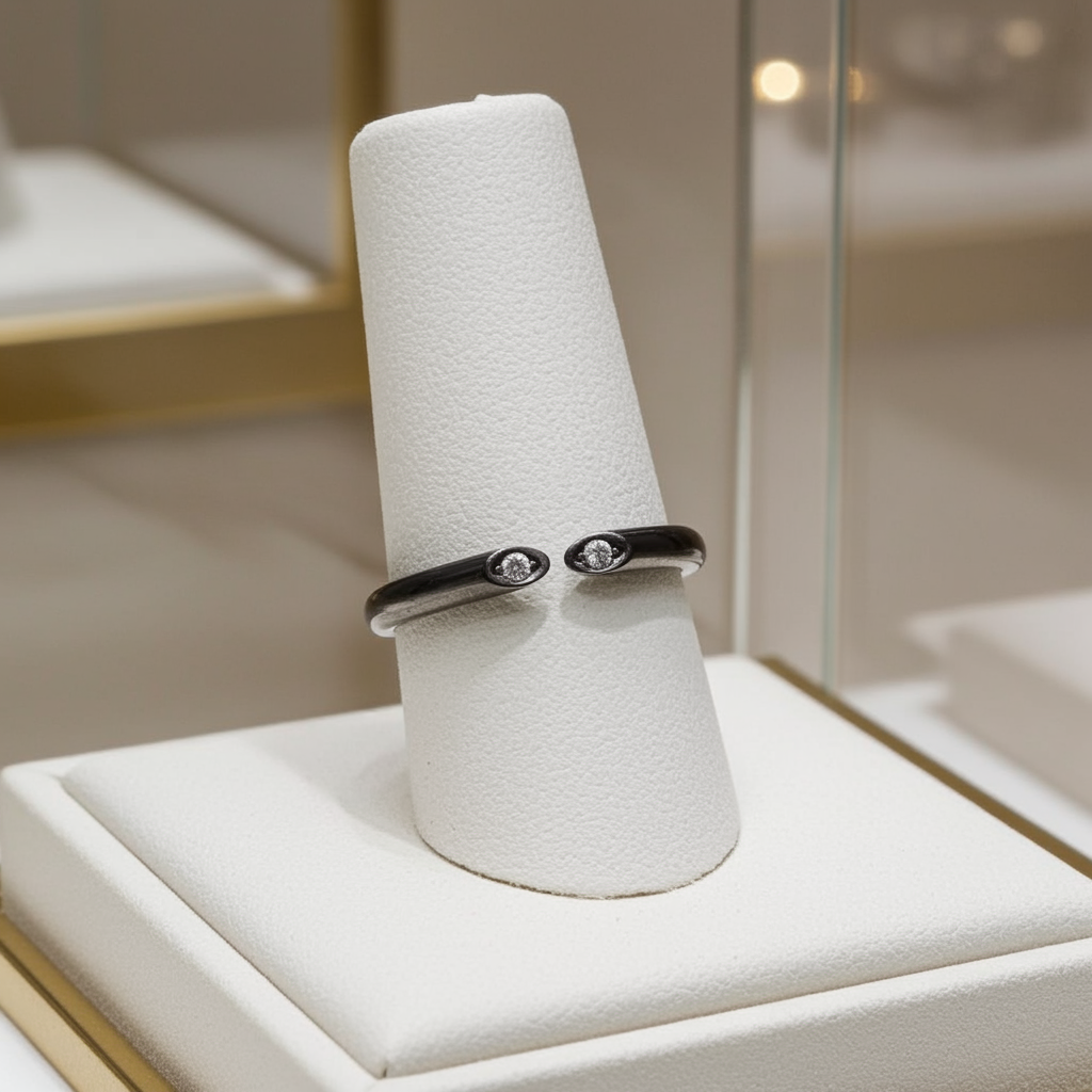 Quene Black Silver Ama Ring (adjustable size) – Quene
