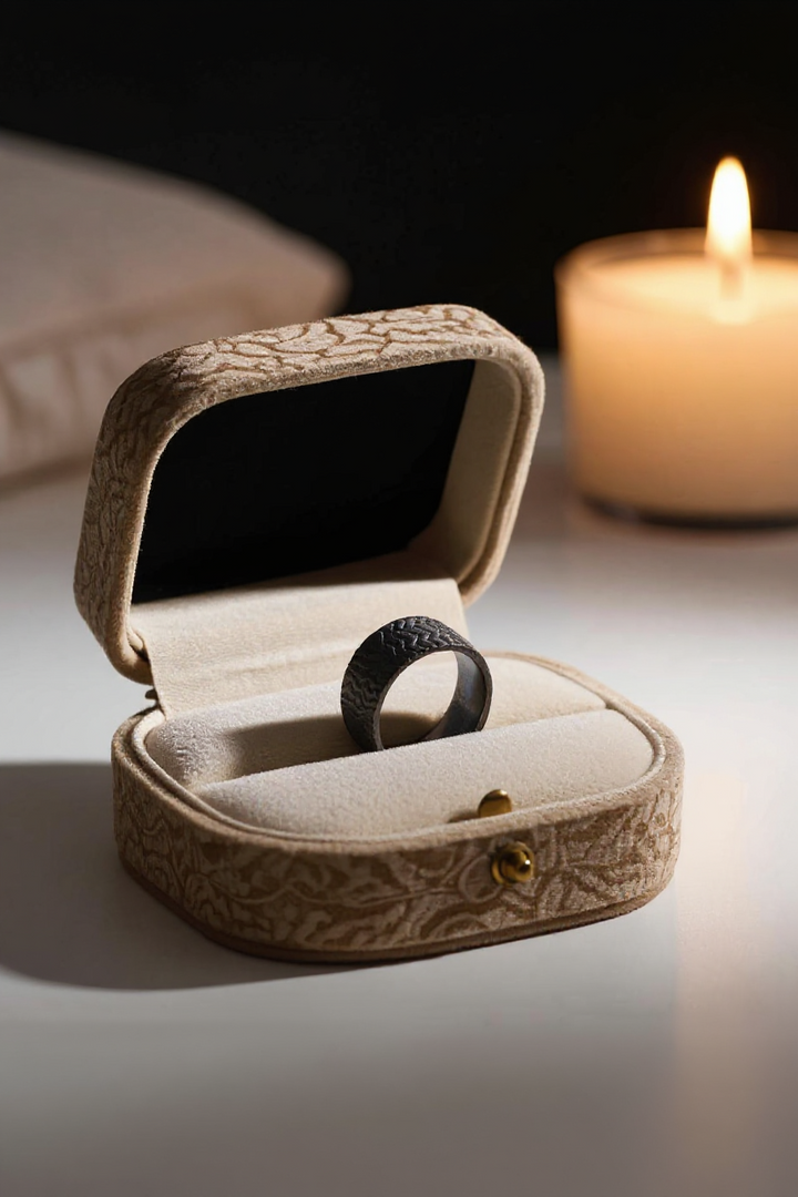 Black Silver Jolly Ring