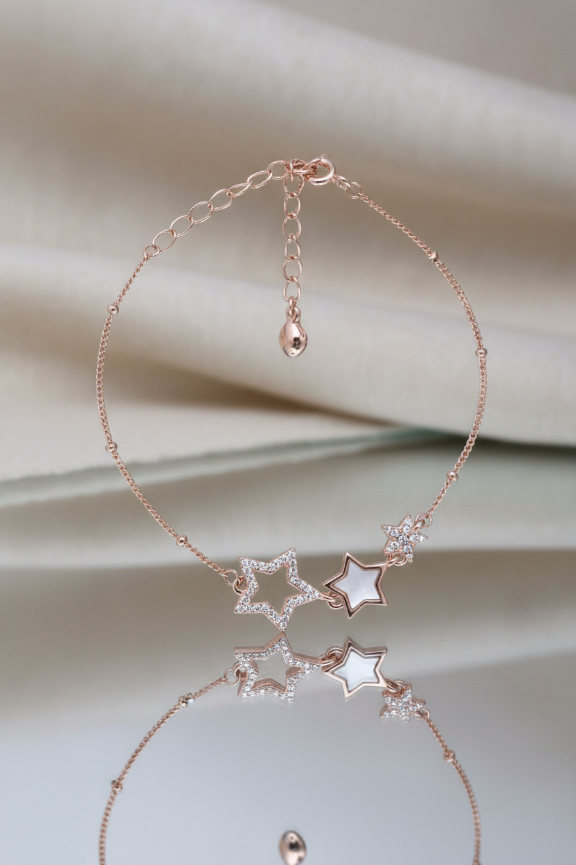 Silver Star Bracelet (Rosegold)