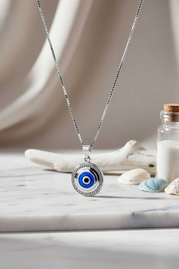 Silver Mozo Evil Eye Pendant