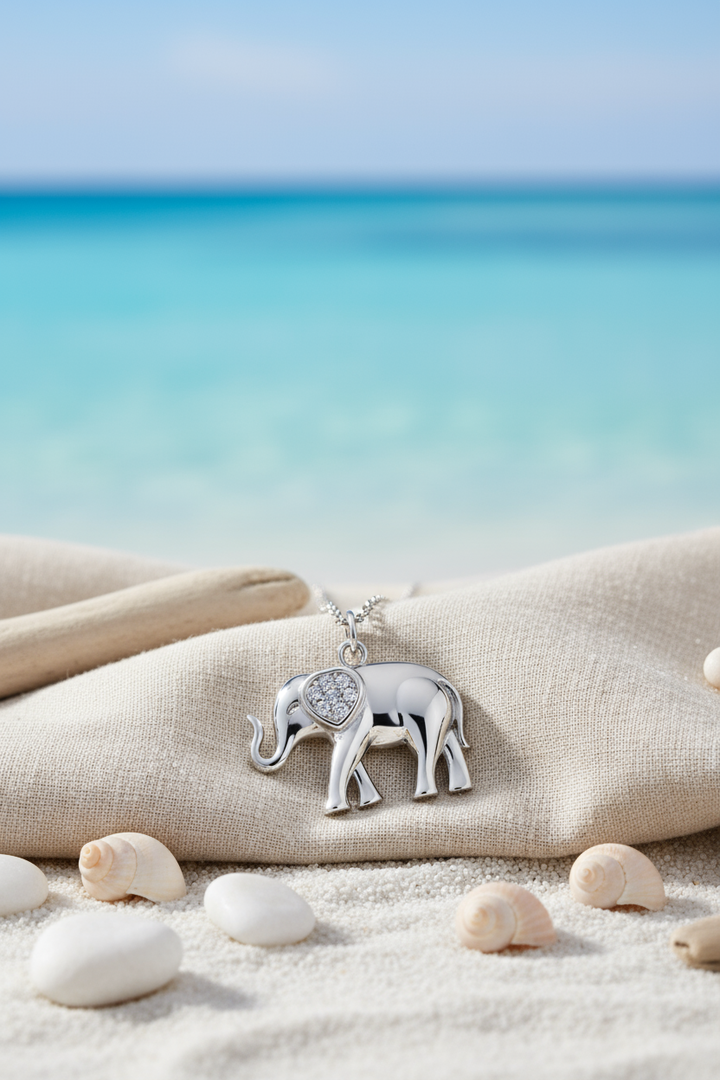 Silver Royal Elephant Pendant