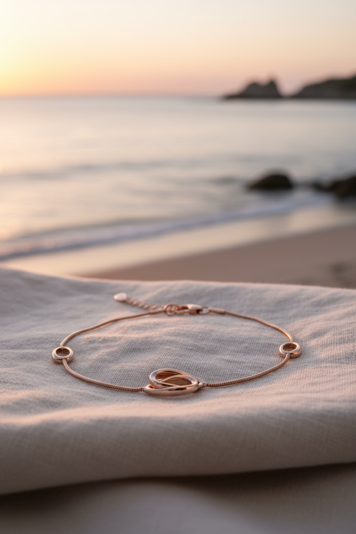Silver Knot Bracelet (Rosegold)