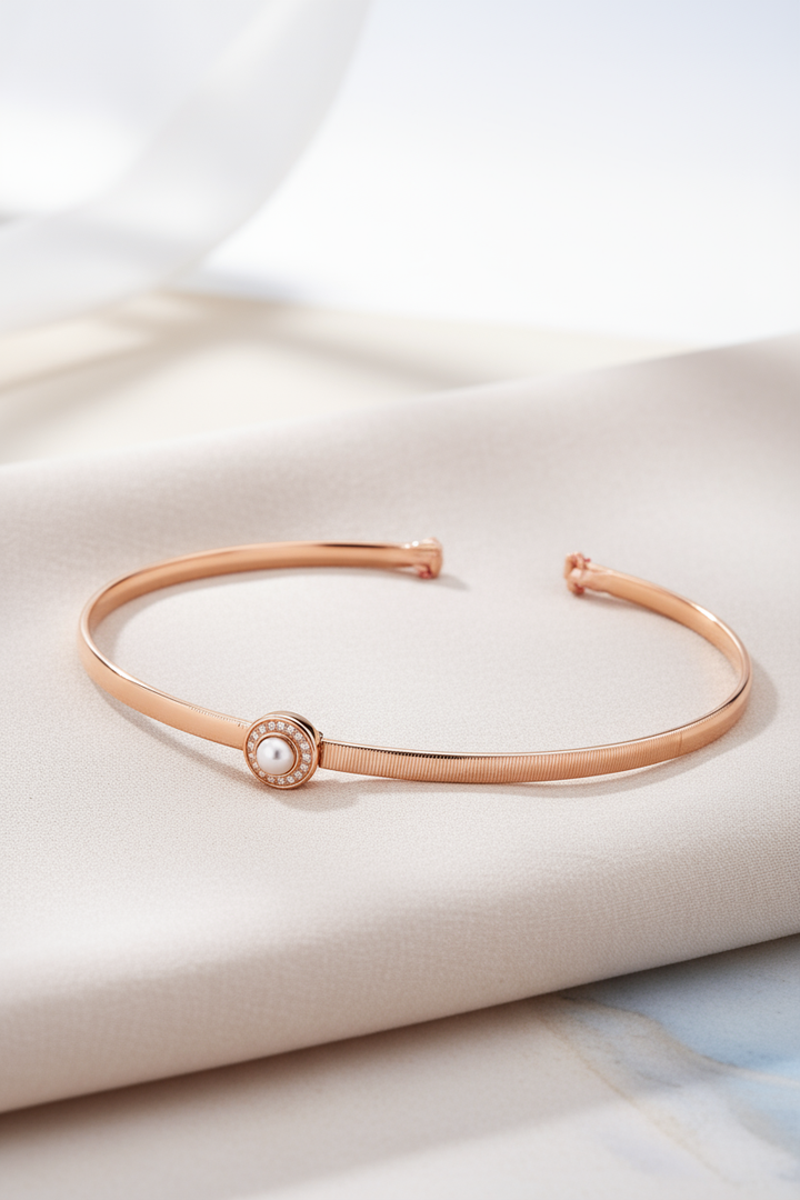 Silver The Pearl Bracelet (Rosegold)