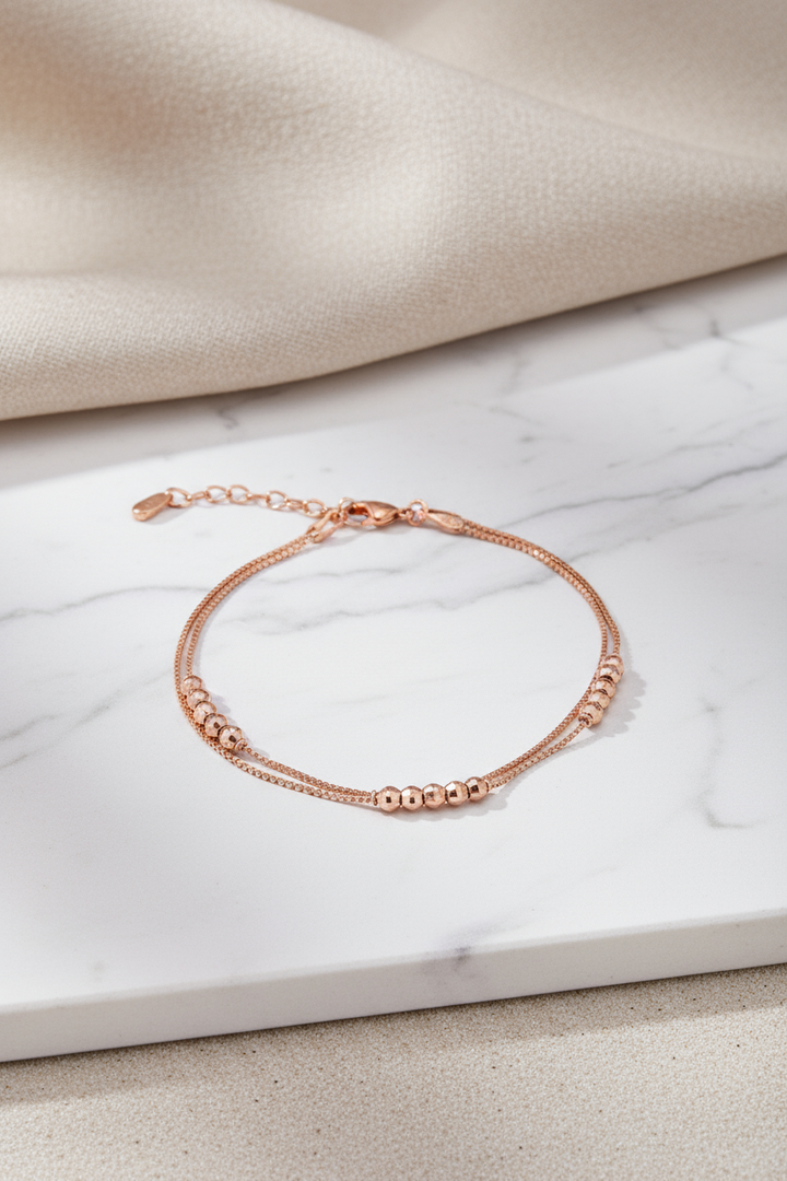 Silver Gaury Bracelet (Rosegold)