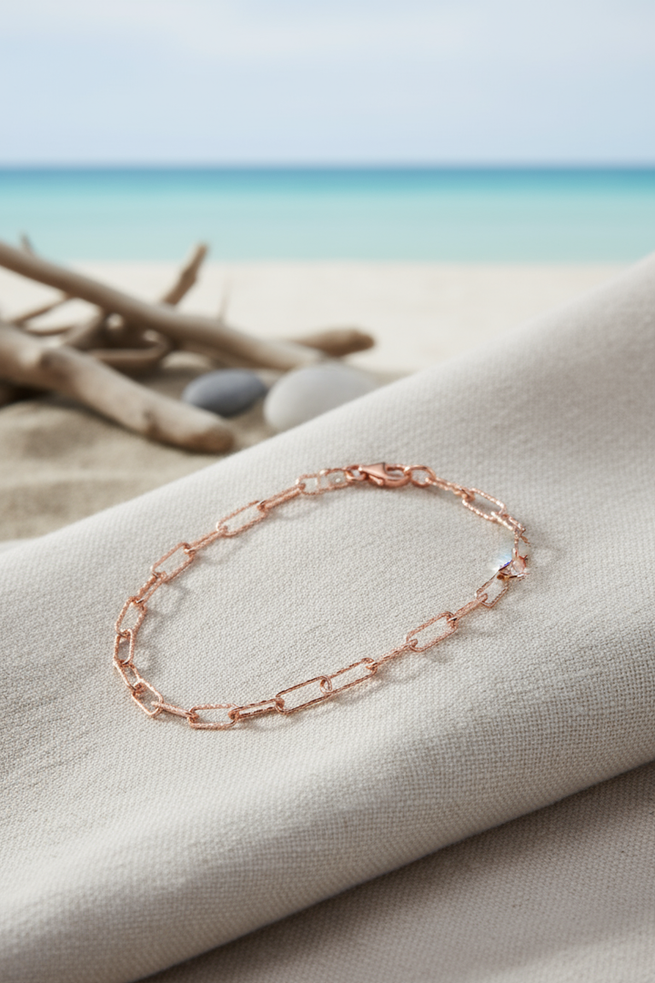 Silver Merk Bracelet (Rosegold)