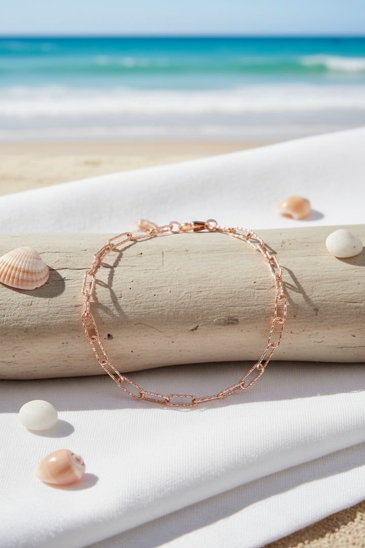 Silver Merk Bracelet (Rosegold)