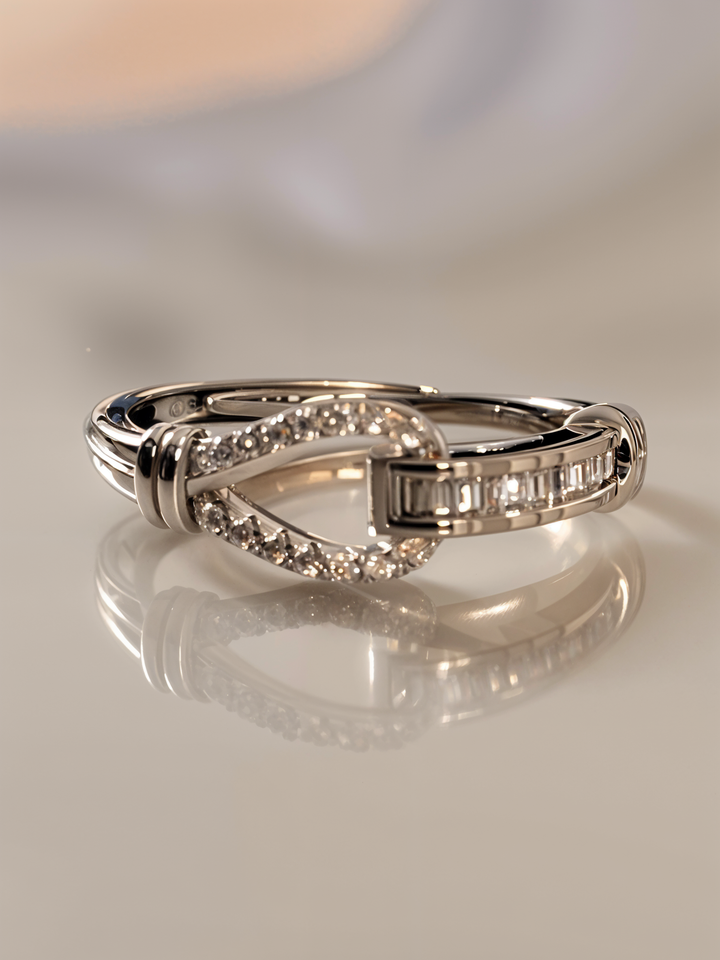 Sterling Silver Cross Stone Ring