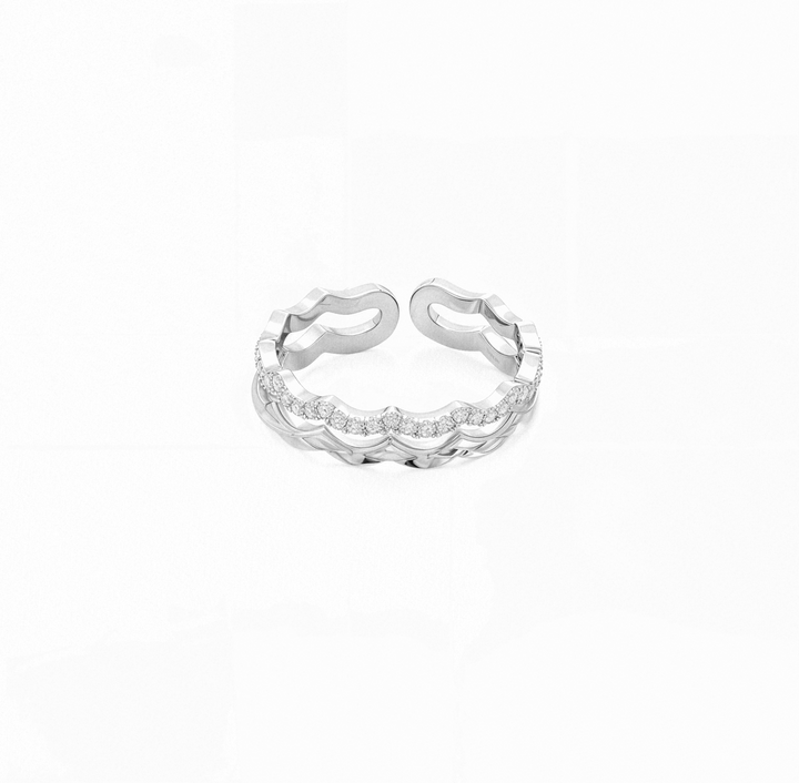 Sterling Silver Wavy Ring
