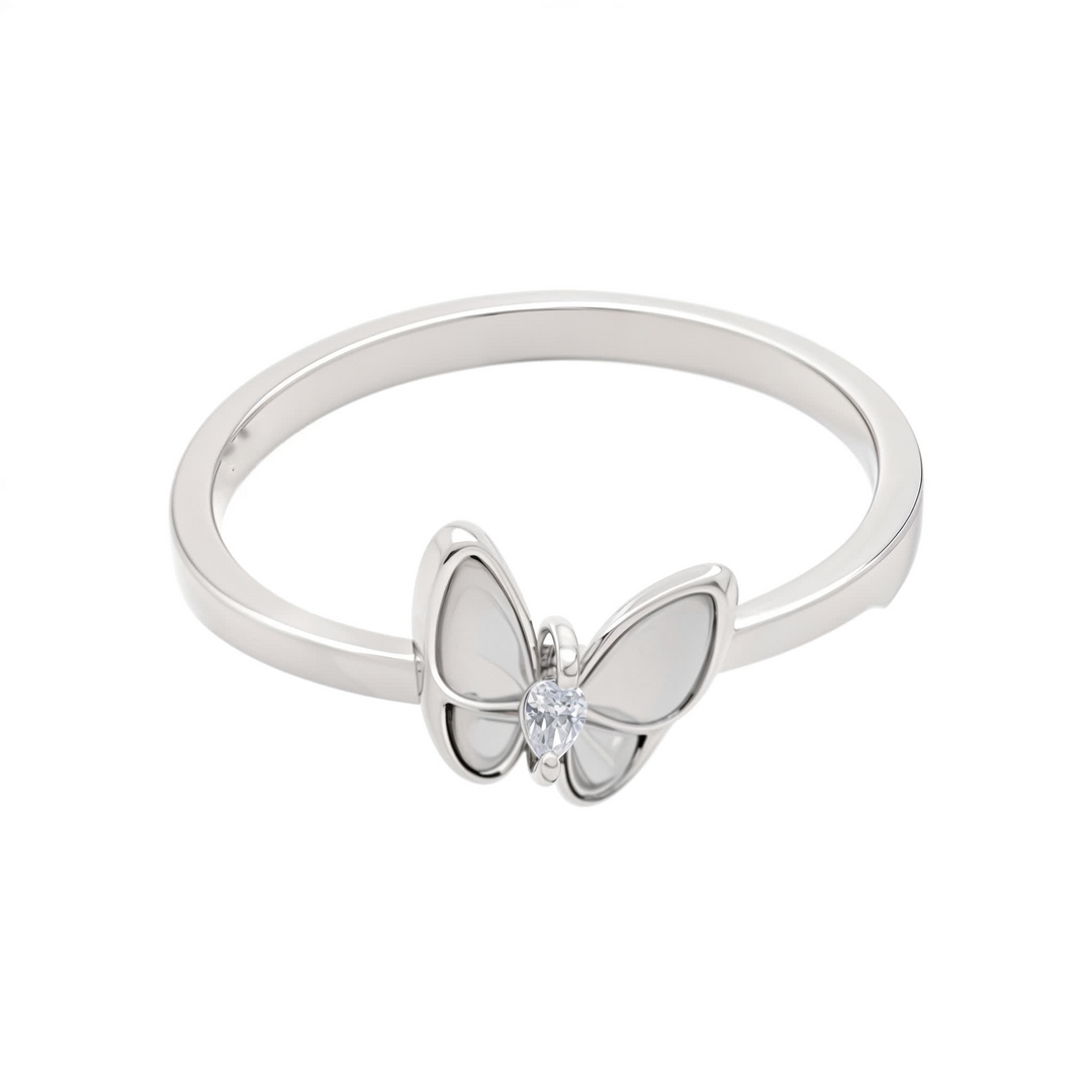 Sterling Silver Twisted Butterfly Ring