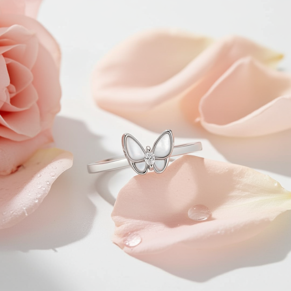 Sterling Silver Twisted Butterfly Ring