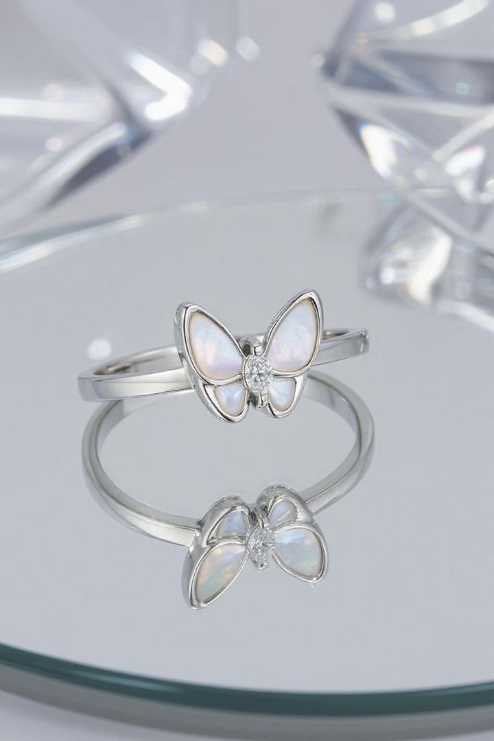 Sterling Silver Twisted Butterfly Ring