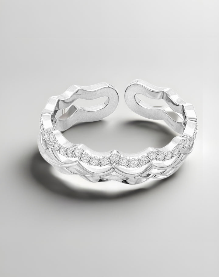 Sterling Silver Wavy Ring