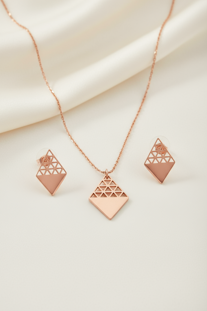 Silver Murphy Pendant Set (Rosegold)