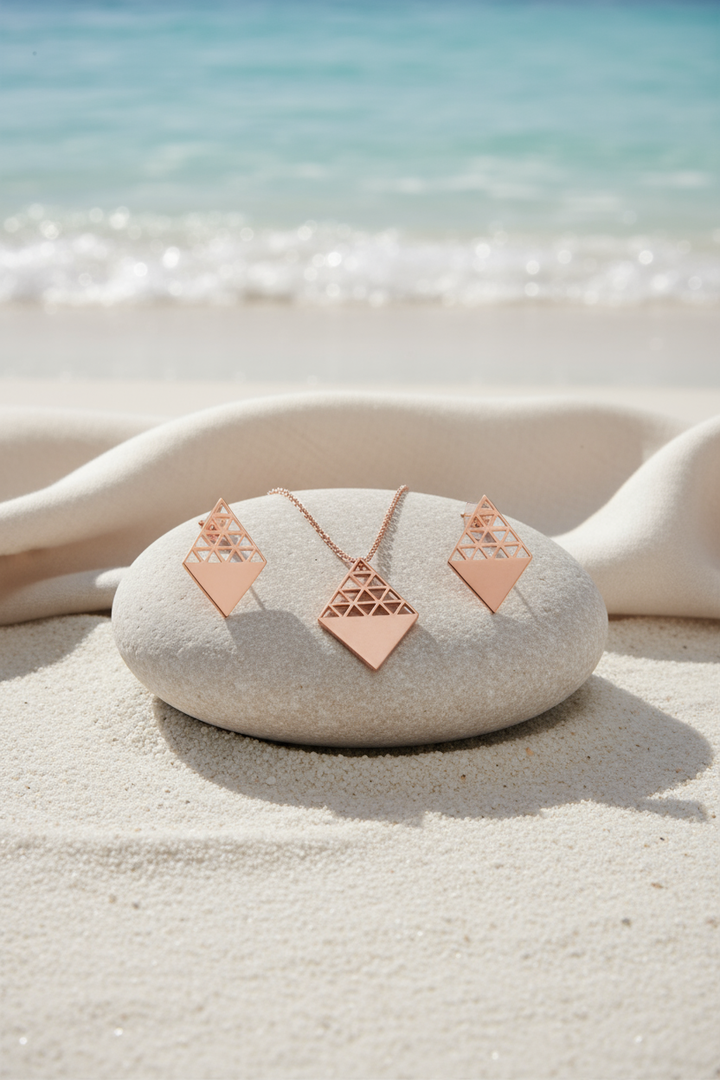 Silver Murphy Pendant Set (Rosegold)