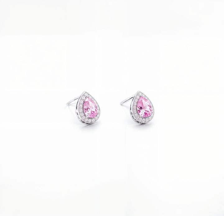 Raindrop Silver Stud Earrings