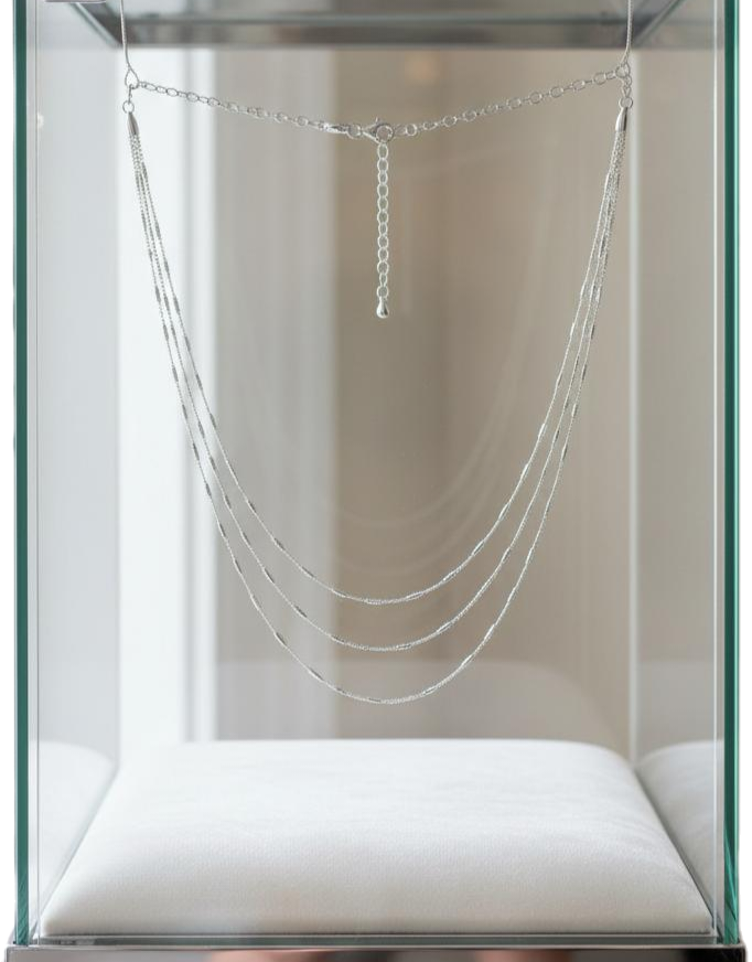Silver 3-layered Chain