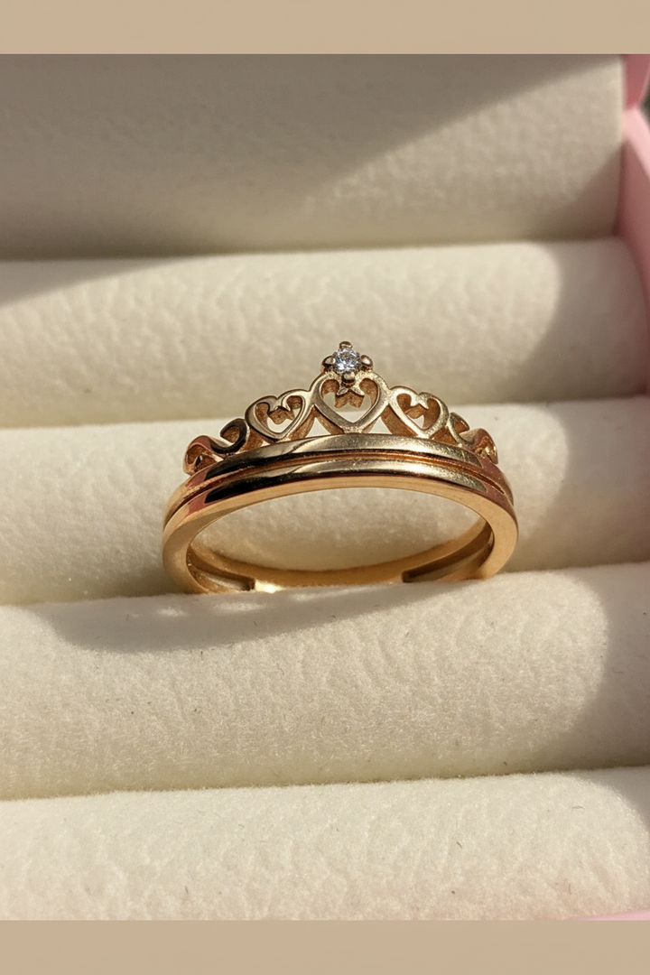 Silver Quene-D Ring (Rosegold)