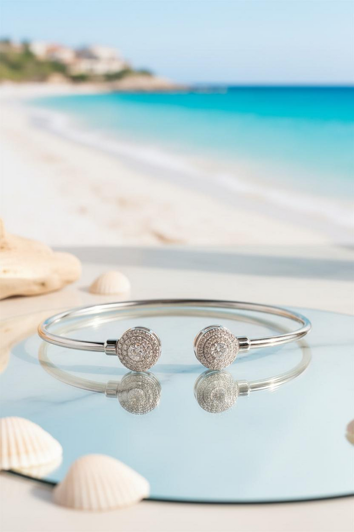 Silver Shining Stone Bracelet