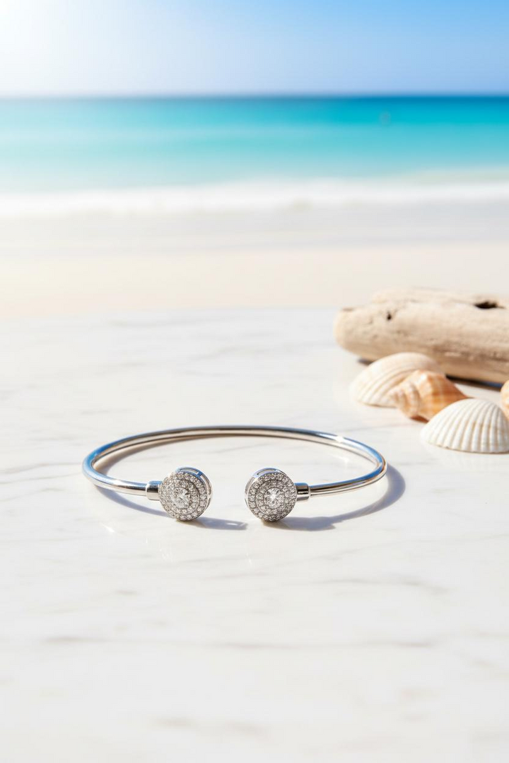 Silver Shining Stone Bracelet