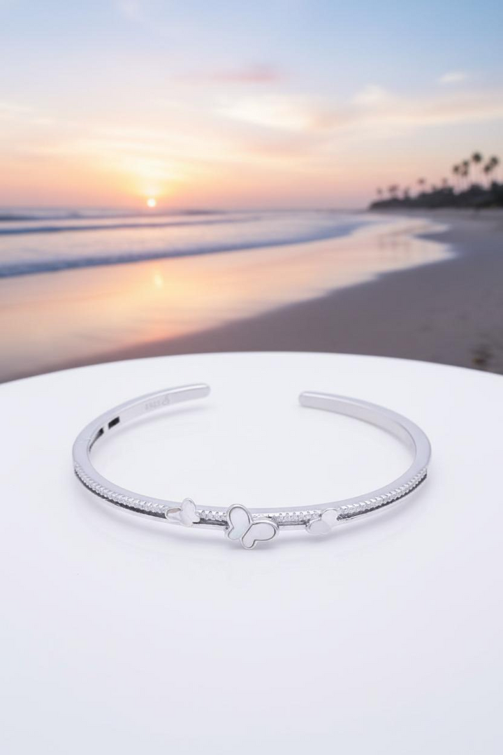 Silver Twist Butterfly Bracelet