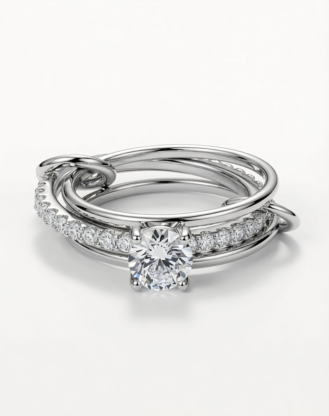 Silver Serene Stack Rings