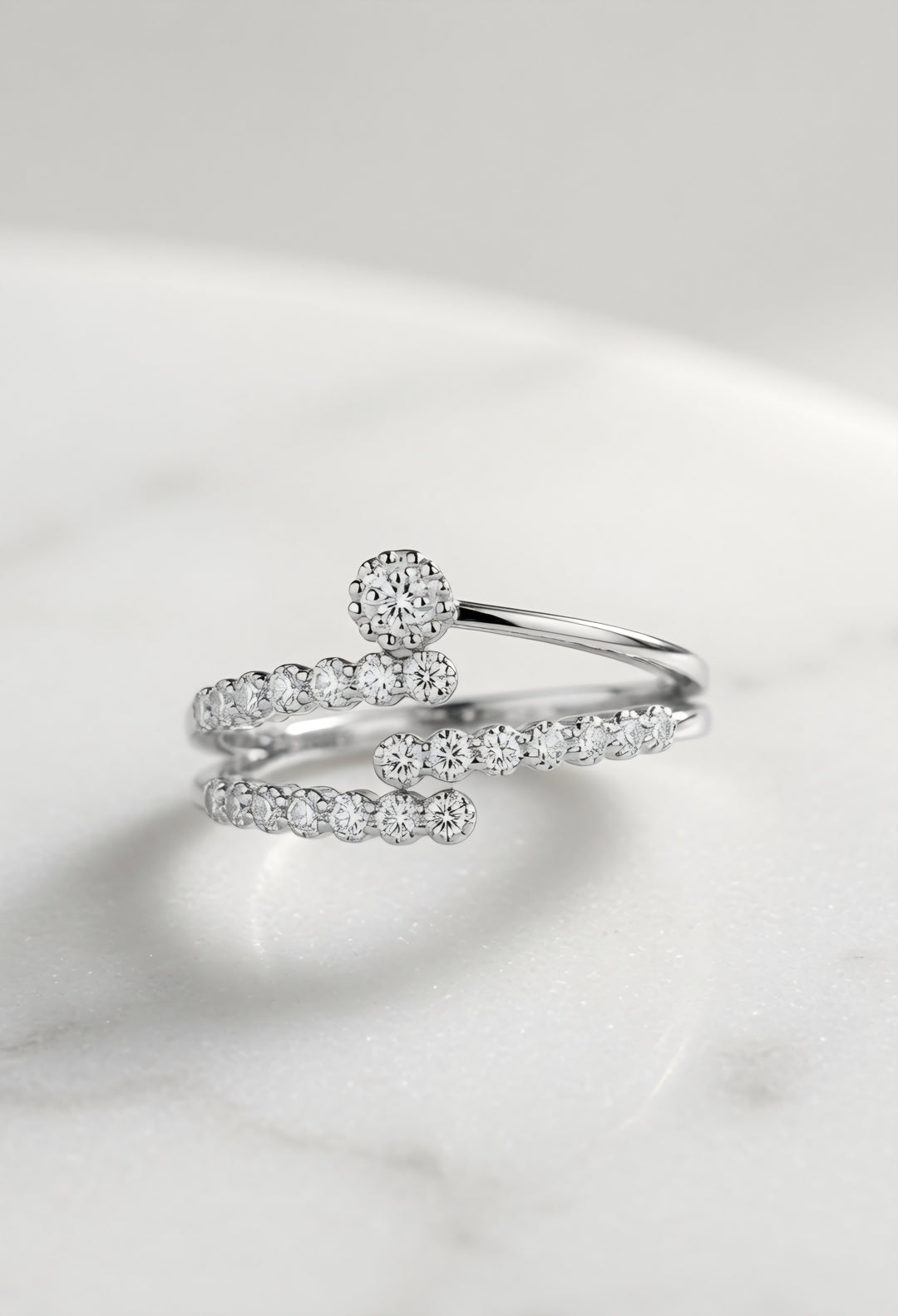 Silver 925 Braided Shine Ring