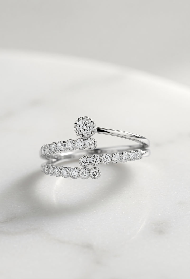 Silver 925 Braided Shine Ring