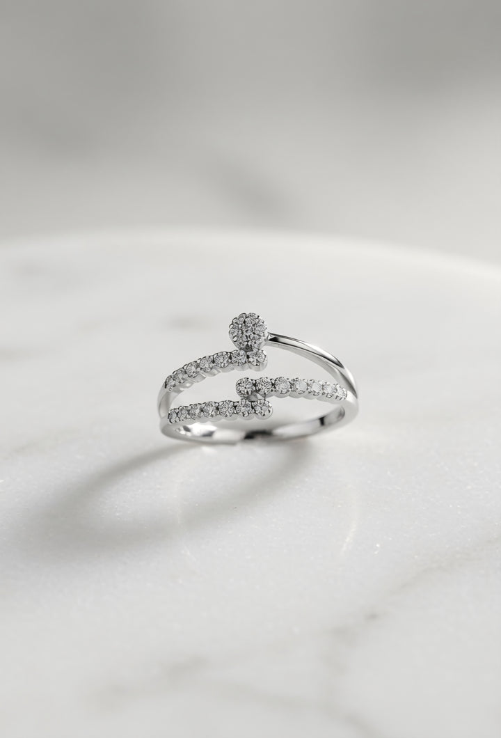 Silver 925 Braided Shine Ring