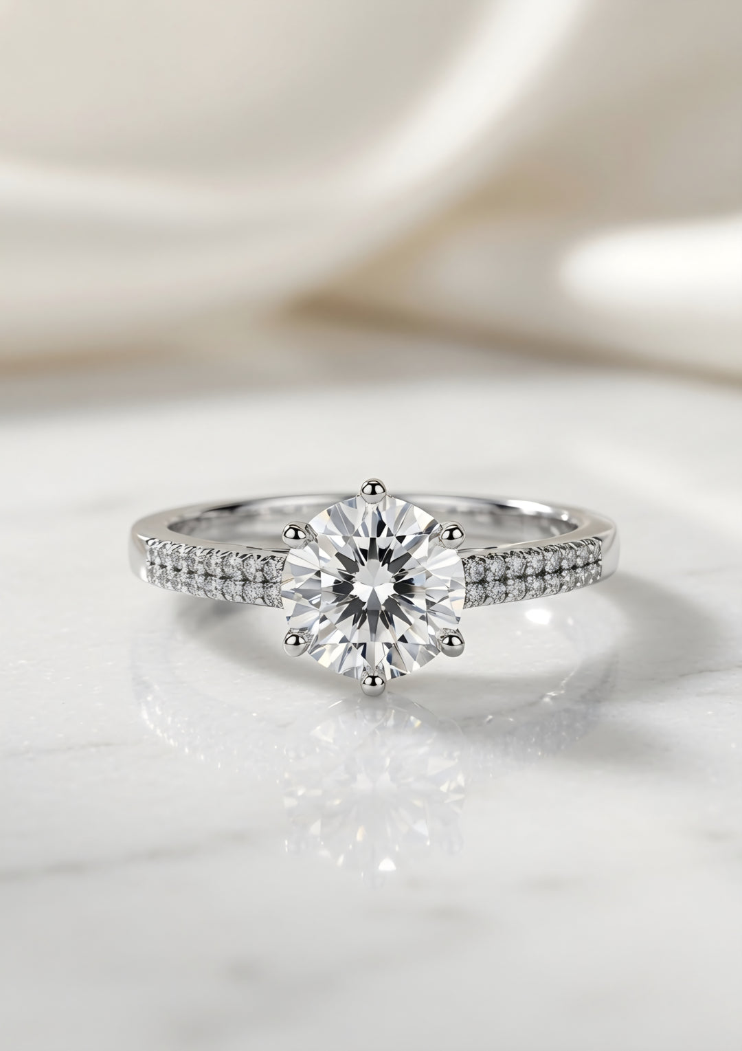 Silver Moonstone Mirage Ring
