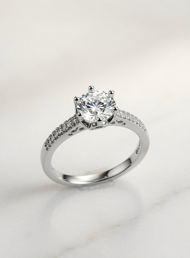 Silver Moonstone Mirage Ring