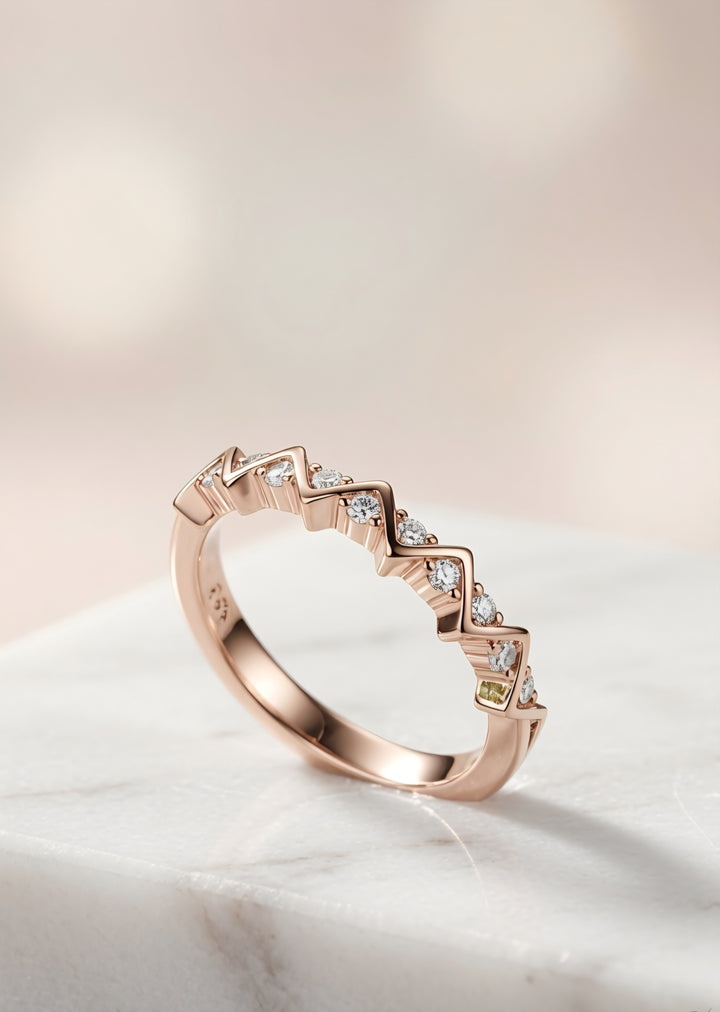 925 Silver NQ Ring (Rosegold)