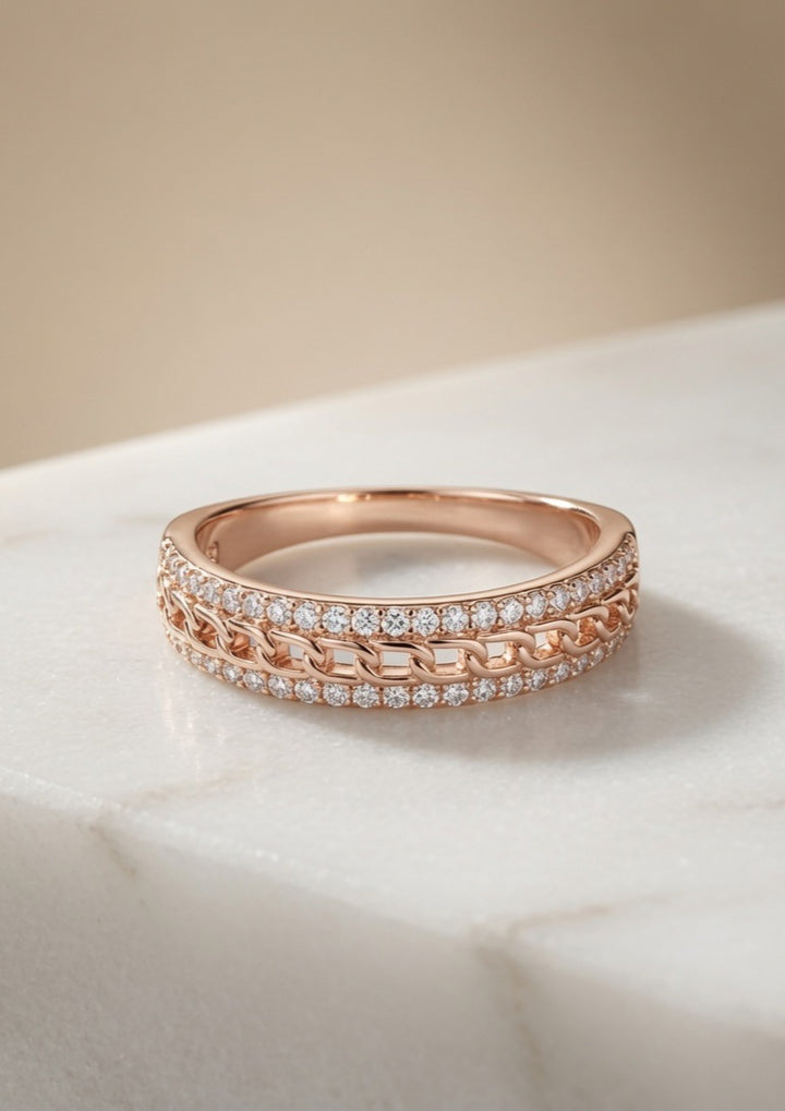 925 Silver Myra Ring (Rosegold)