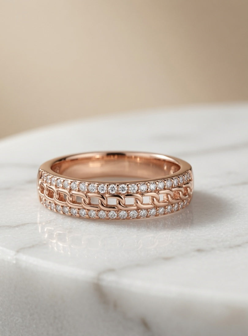 925 Silver Myra Ring (Rosegold)