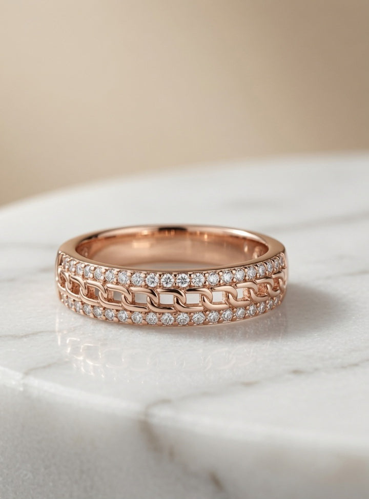 925 Silver Myra Ring (Rosegold)