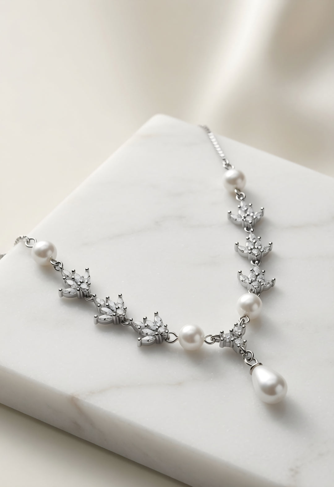 925 Silver Pearl Necklace