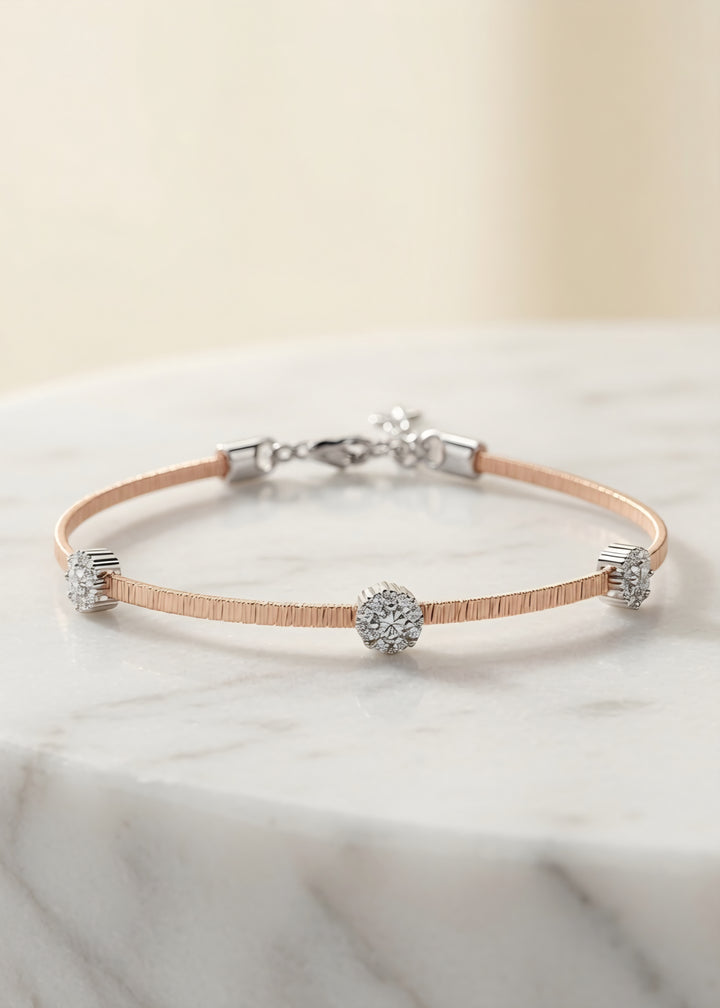 925 SIlver Queen Bracelet (Rosegold)