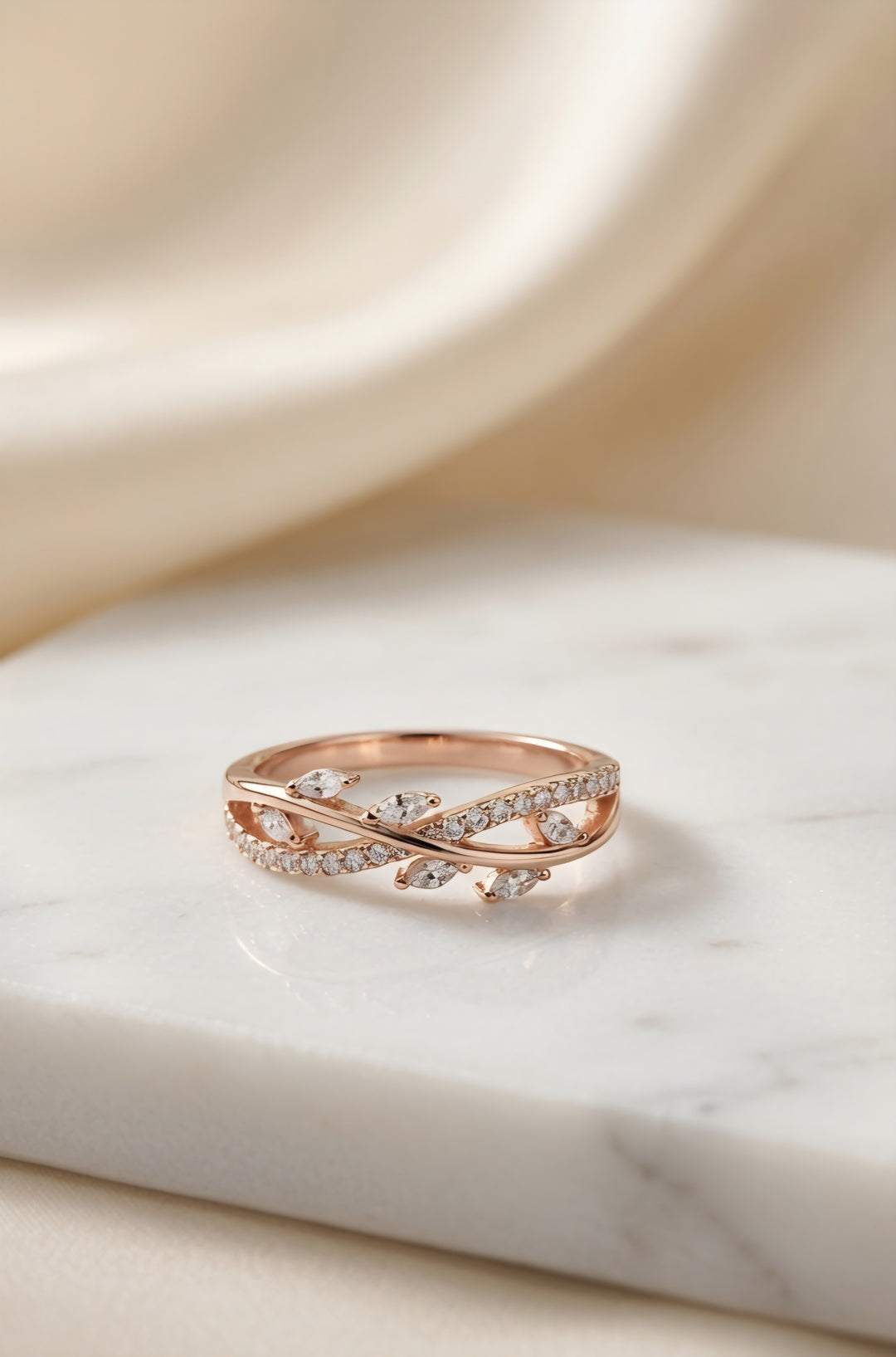 925 Silver Mrina Ring (Rosegold)
