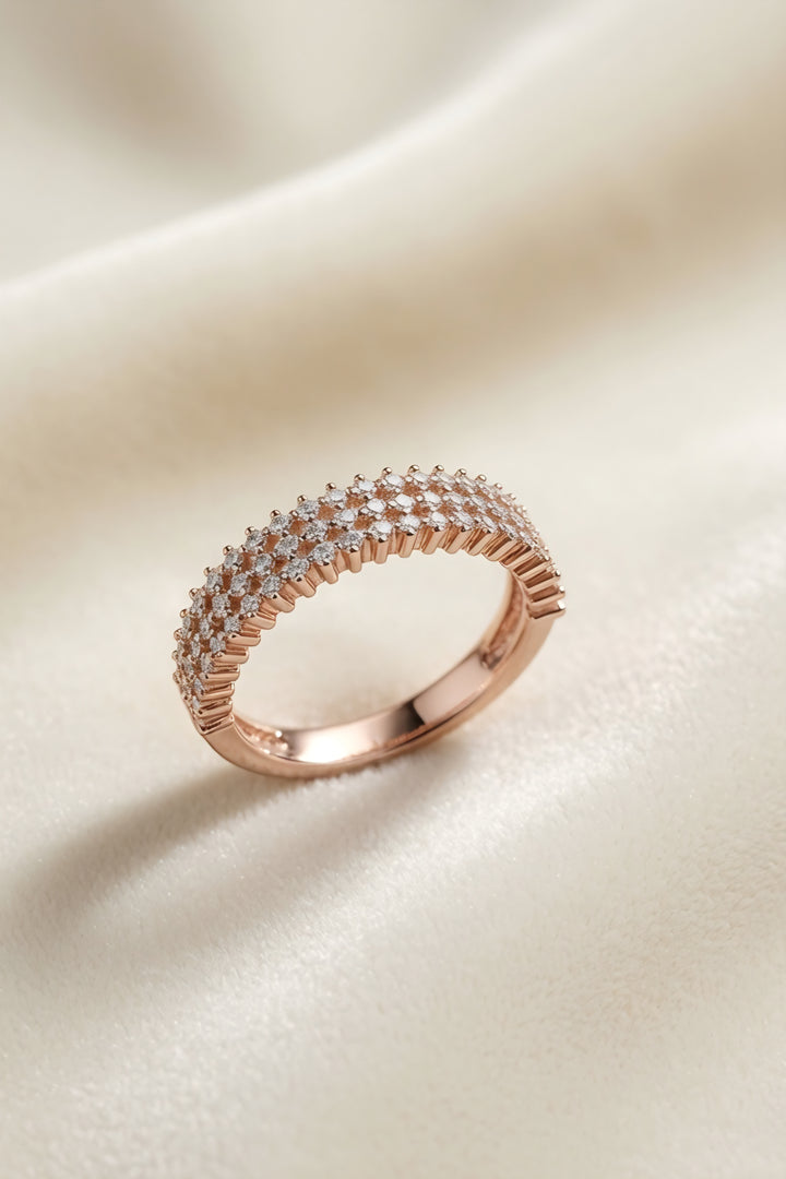 925 Silver Kiara Ring (Rosegold)